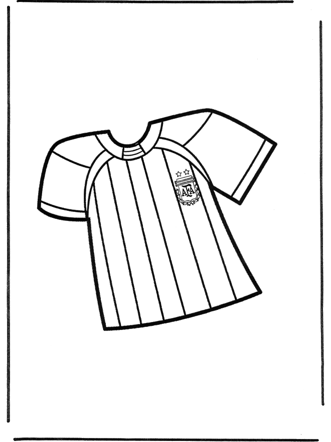 Soccer t-shirt - Fotball fargeleggingstegninger