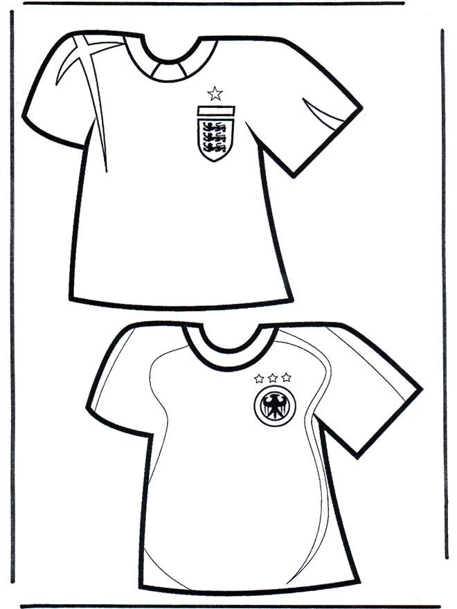 Soccer t-shirts 2 - Fotball fargeleggingstegninger