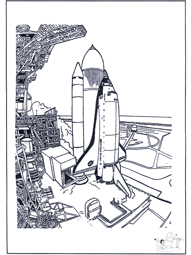 Space shuttle - Fargeleggingstegninger romfart