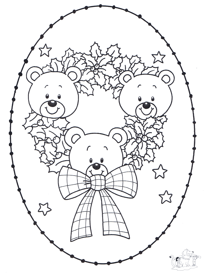 Stitchingcard little bear - Kreativ med dyrebroderkort