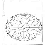 Broderkort - Stitchingcard mandala 1