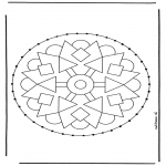 Broderkort - Stitchingcard mandala 2