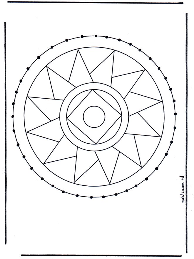 Stitchingcard mandala 3 - Kreativ med mandala broderkort