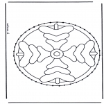 Broderkort - Stitchingcard mandala 4