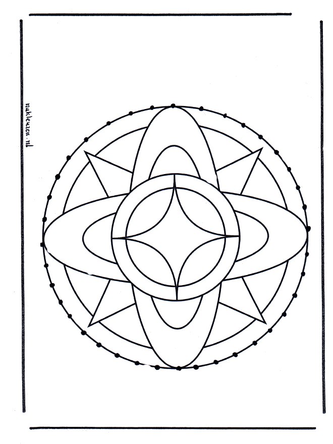 Stitchingcard mandala 7 - Kreativ med mandala broderkort