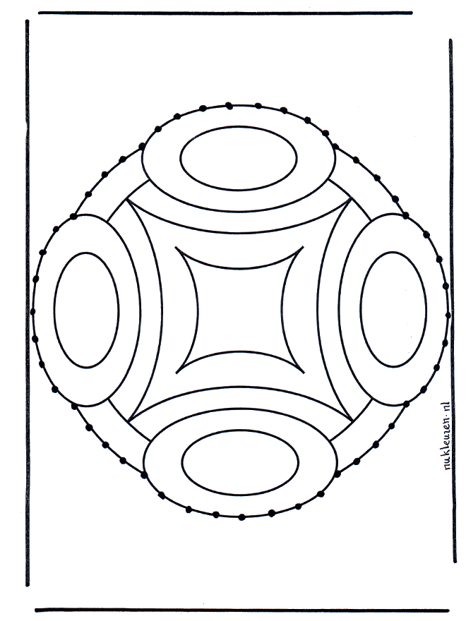 Stitchingcard mandala 9 - Kreativ med mandala broderkort