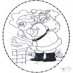 Broderkort - Stitchingcard santa