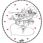 Broderkort - Stitchingcard Valentine