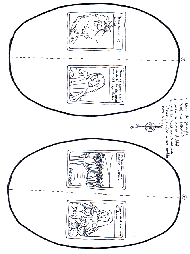 Story of Jesus in egg - Bibel fargeleggingstegninger Påske