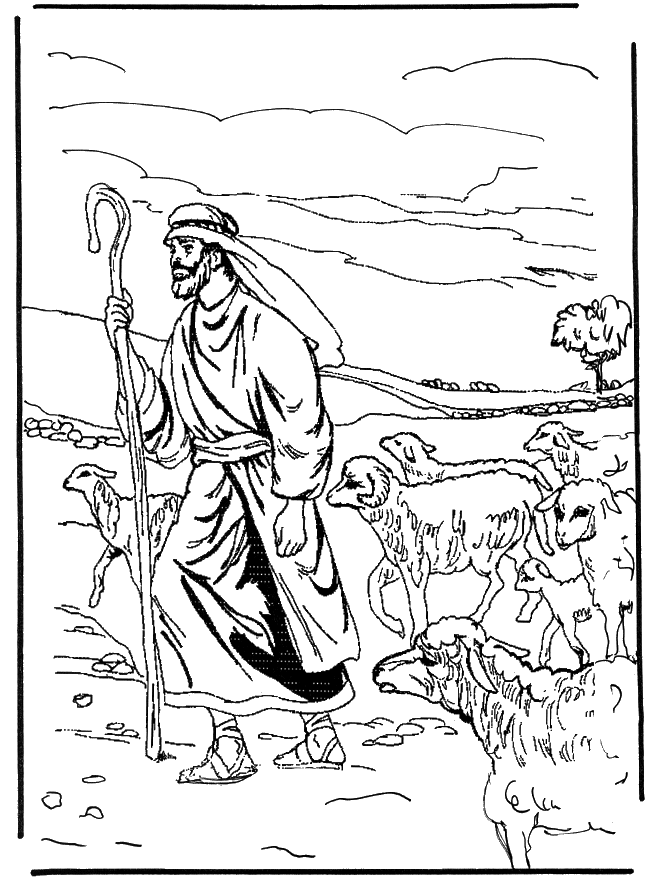 The shepherd - Bibel fargeleggingstegninger nye testament