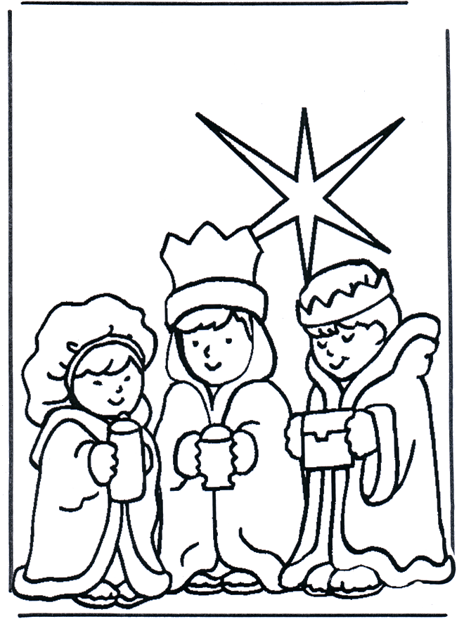 Three wise men 2 - Bibel fargeleggingstegninger Jul