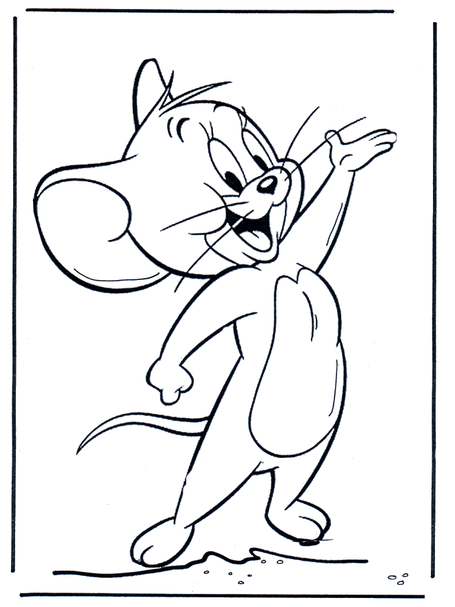 Tom and Jerry 2 - Fargeleggingstegning Tom og Jerry