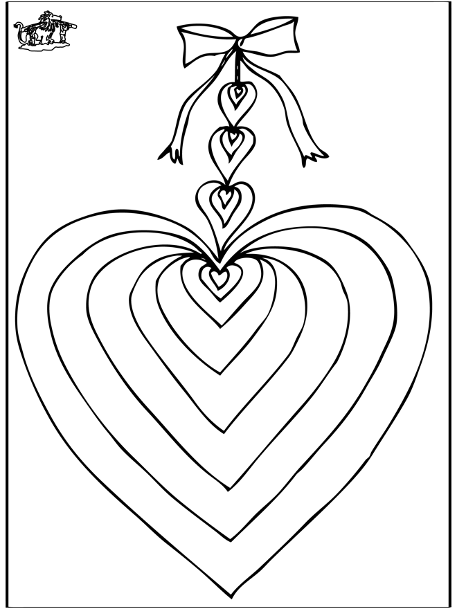 Valentine's day heart - Fargeleggingstegninger Valentinsdag