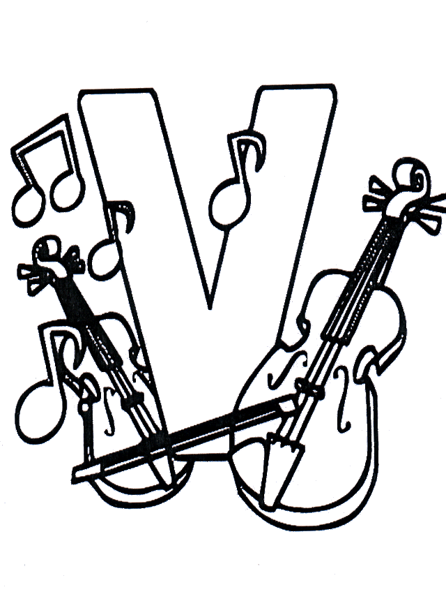 Violins - Fargeleggingstegninger musikk