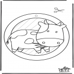 Kreativitet - Window picture cow 2