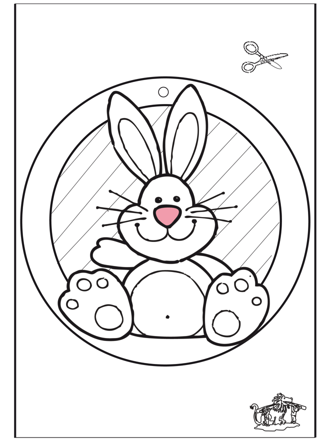 Window picture Easter Bunny - Kreativitet pynt i vinduet