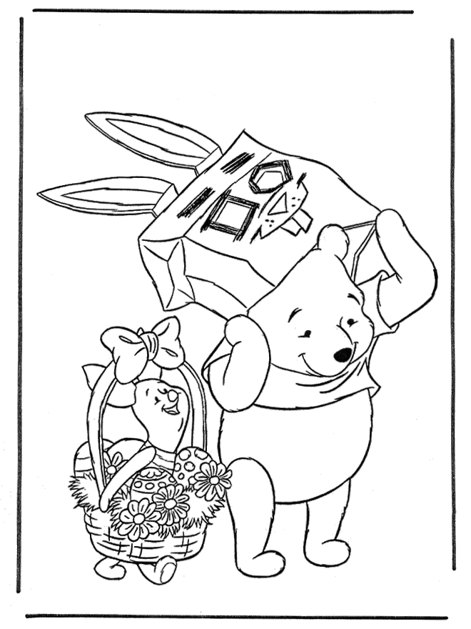 Winnie the Pooh 2 - Fargeleggingstegning Ole Brumm