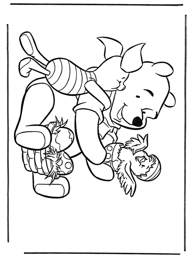 Winnie the Pooh 7 - Fargeleggingstegning Ole Brumm