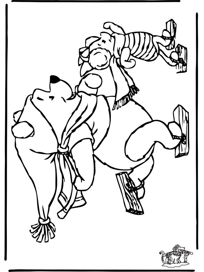 Winnie the Pooh 8 - Fargeleggingstegning Ole Brumm