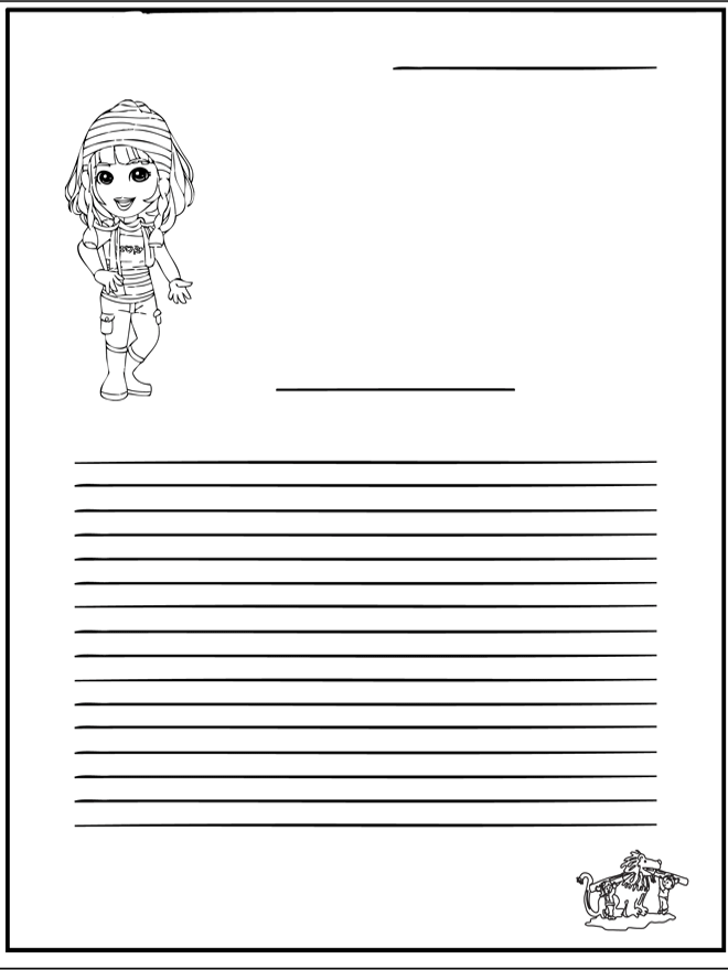 Writing paper girl - Kreativitet brevpapir