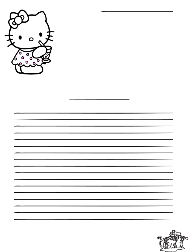 Writing paper Hello Kitty - Kreativitet brevpapir