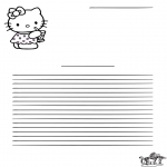 Kreativitet - Writing paper Hello Kitty