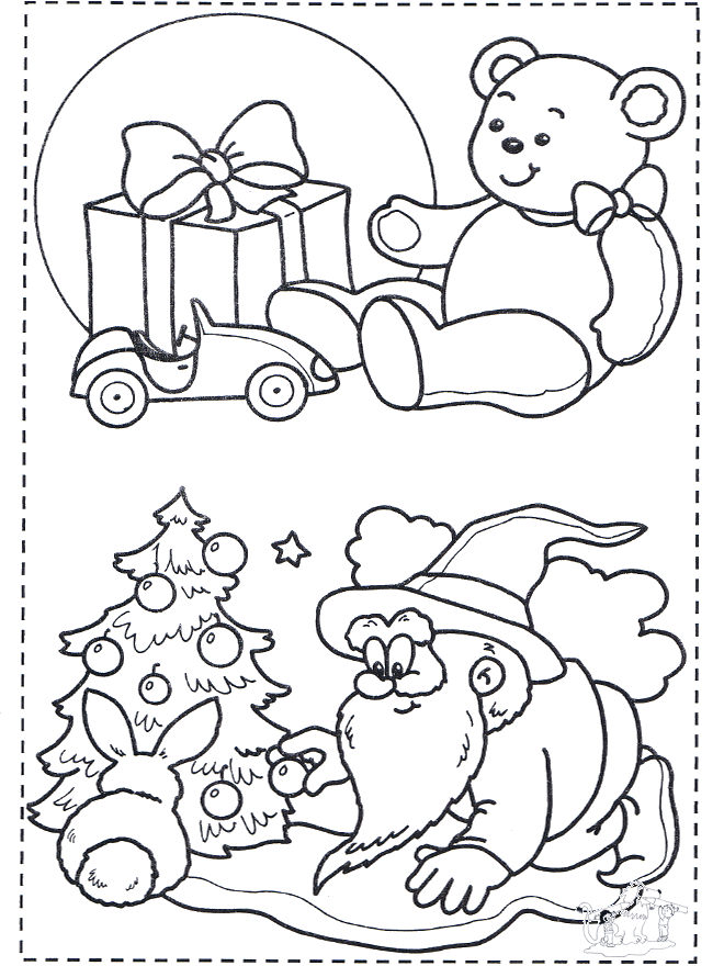 X-mas coloringpage 1 - Fargeleggingstegninger Jul