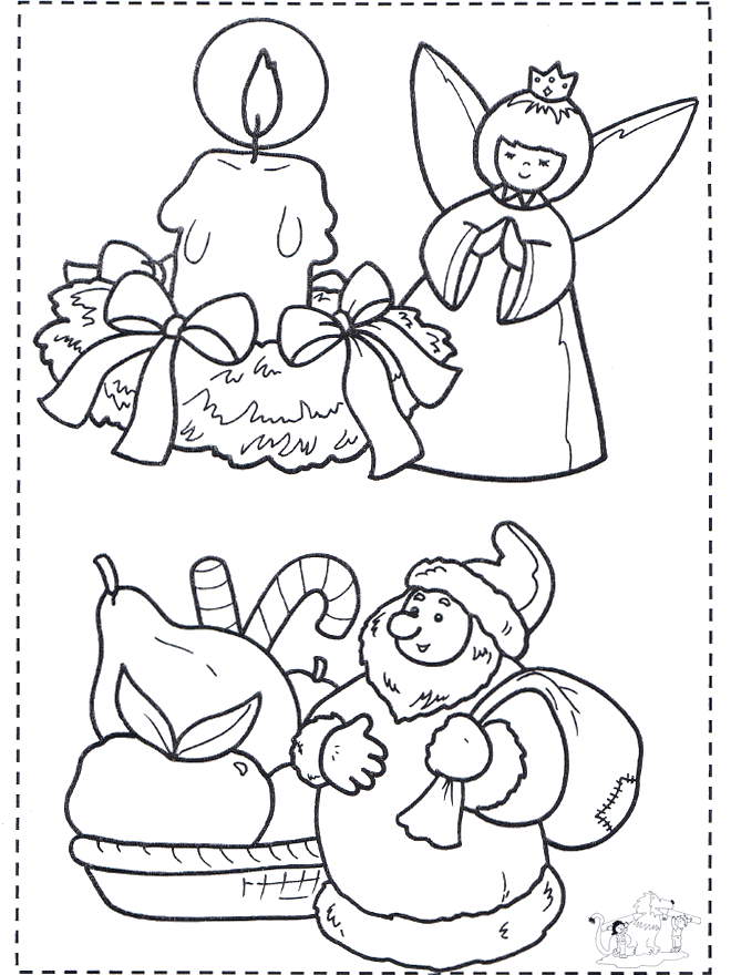 X-mas coloringpage 2 - Fargeleggingstegninger Jul