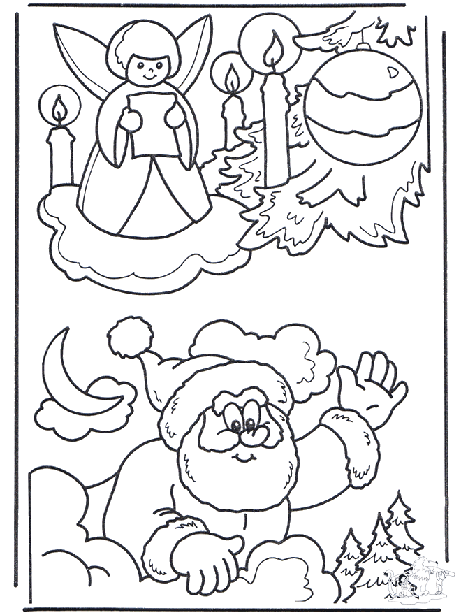 X-mas coloringpage 3 - Fargeleggingstegninger Jul