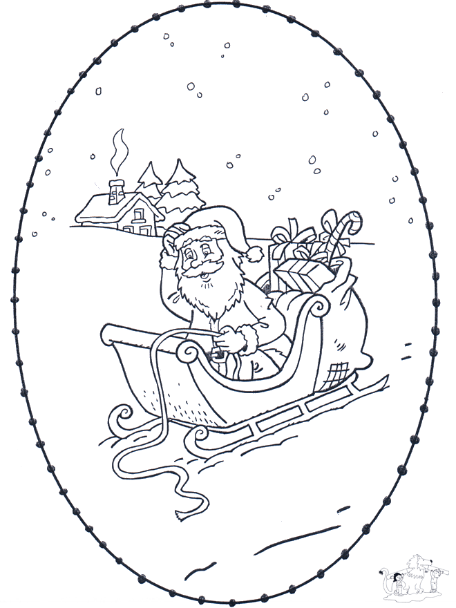 X-mas stitchingcard 3 - Brodere og fargelegge til Jul