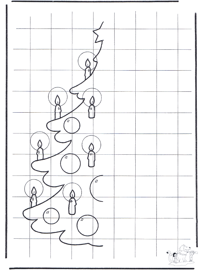 X-mastree drawing - Kreativitet Jul