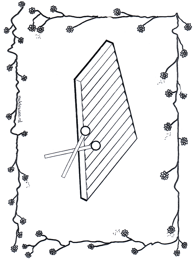 Xylophone - Fargeleggingstegninger musikk