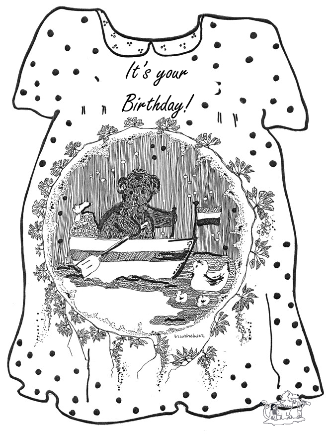 Your birthday - Fargeleggingstegninger bursdag