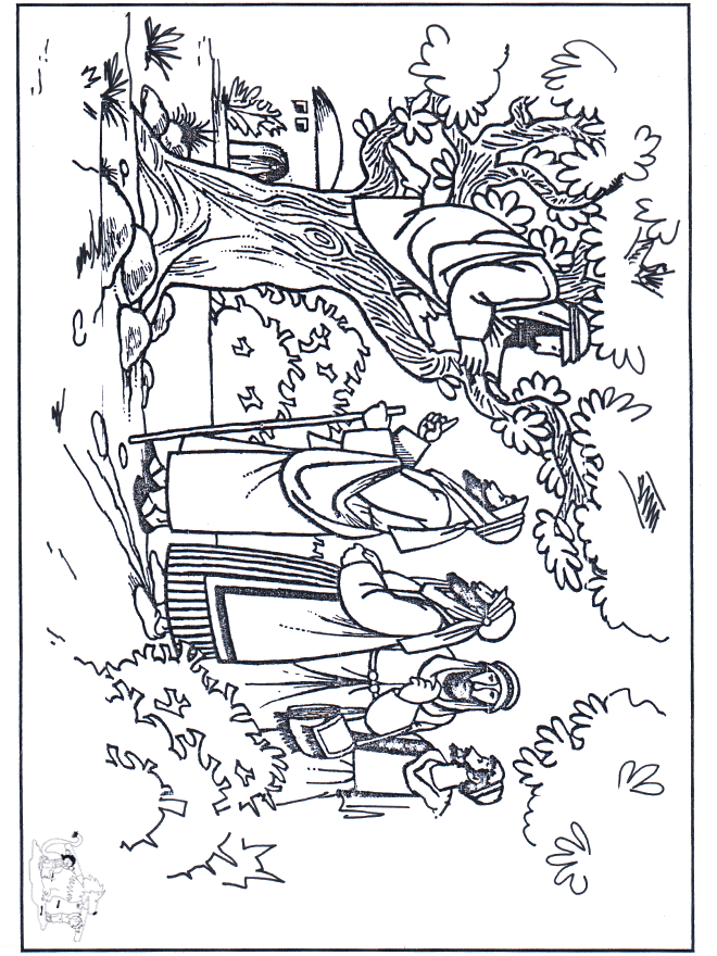 Zacchaeus - Bibel fargeleggingstegninger nye testament